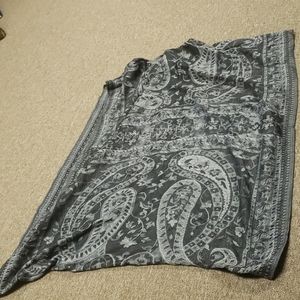 Monochromatic Paisley Infinity Scarf